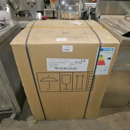 1112 - A commercial under counter freezer by Tefcold type Uf200vs, unused boxed