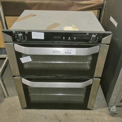 1114 - An integrated 2 door oven by Belling type BELBI70F - trade