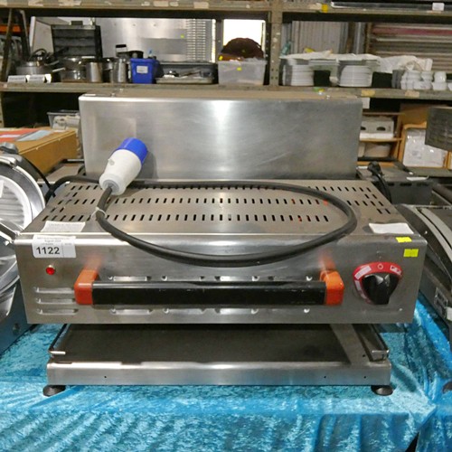 1122 - A commercial stainless steel counter top rise and fall salamander grill, no make or model visible - ... 