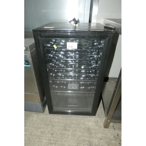 1141 - A wine display fridge by Logik - trade. Tested Working