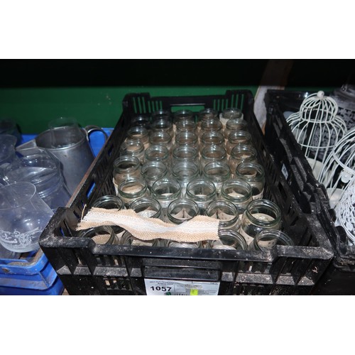 1057 - A quantity of various catering related items including water jugs, jars, table decorations etc. Cont... 