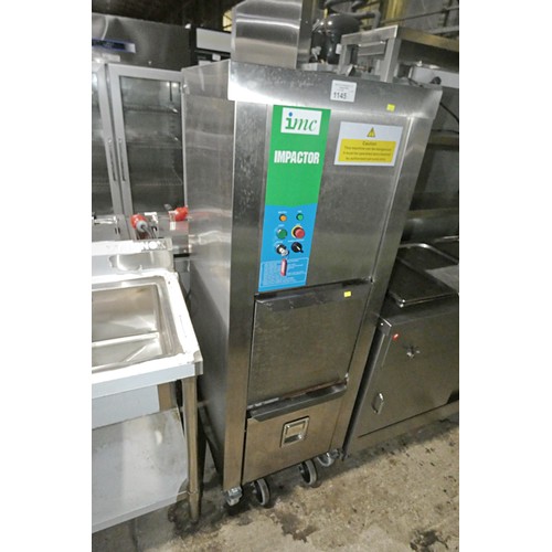 1145 - A commercial stainless steel waste compactor - impactor by IMC type F56/400 - trade