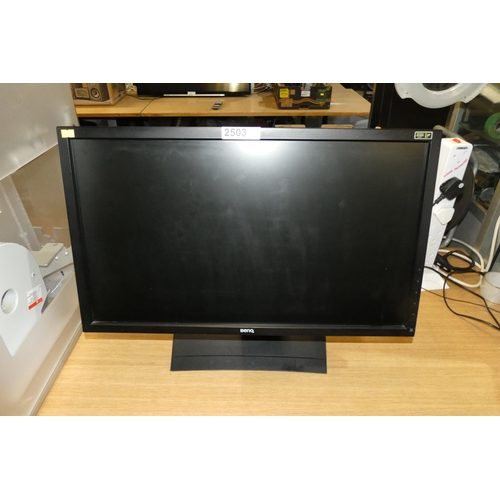 2503 - A 27inch thin bezel 3D HD PC monitor by BenQ model XL2720-B tested working - trade