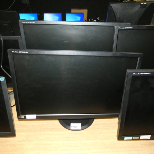 2509 - 2 x 27 inch HD PC monitors by iiYama type Prolite B2780HSU - trade  TESTED WORKING