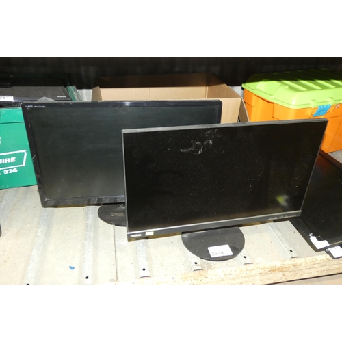 2534 - 2 x 24 inch computer monitors by Lenovo & Acer -  trade