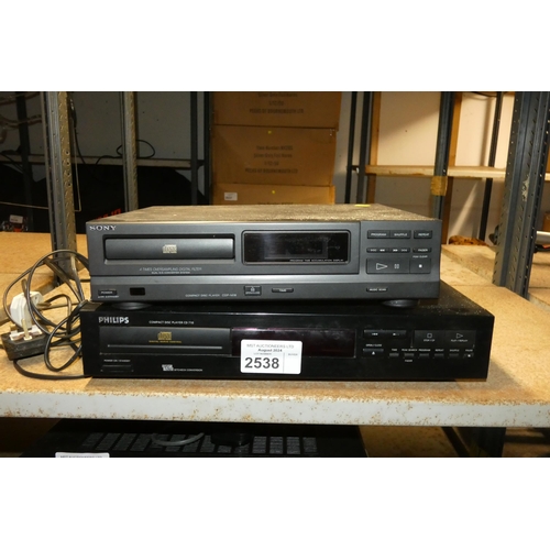 2538 - 1 x Sony and 1 x Philips CD player separates - trade