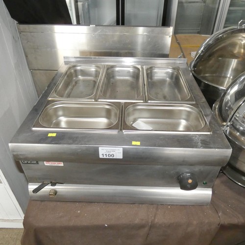 1100 - A commercial stainless steel 5 pot Bain Marie by Lincat 240v - trade