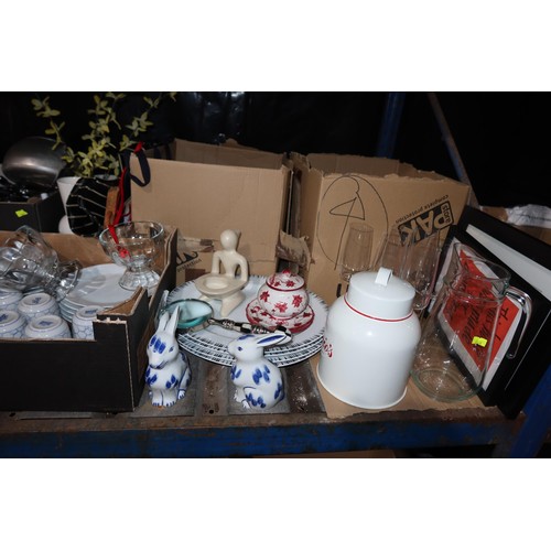 2012 - A quantity of various household items including crockery, glassware, baskets, towels etc. Contents o... 