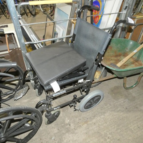 2057 - 1 x Invacare folding wheelchair