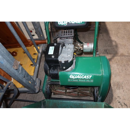 2054 - 1 x Qualcast Classic Petrol 35S cylinder lawn mower