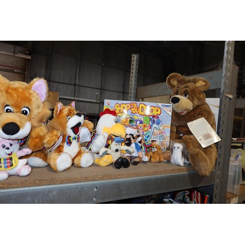 2103 - A quantity of various soft toys, games, books etc (including a Harry Potter and The Half Blood Princ... 