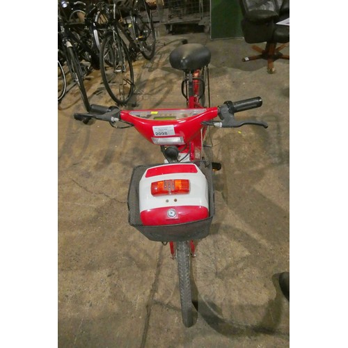 2098 - 1 x Electroped battery assisted bicycle supplied with a mains battery charger. Please note - Tested ... 