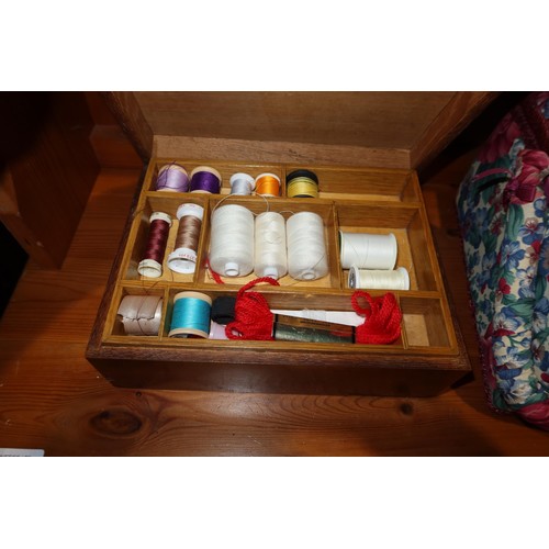 2197 - 1 x sewing box and 1 x sewing basket