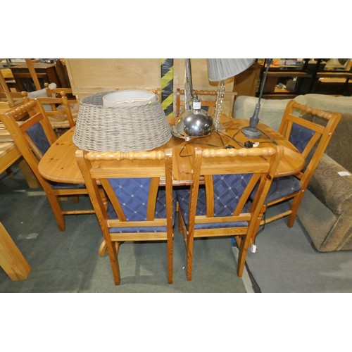 2178 - 1 x Pine extending dining table approx 161 x 100cm supplied with 1 x 42cm centre extension leaf and ... 