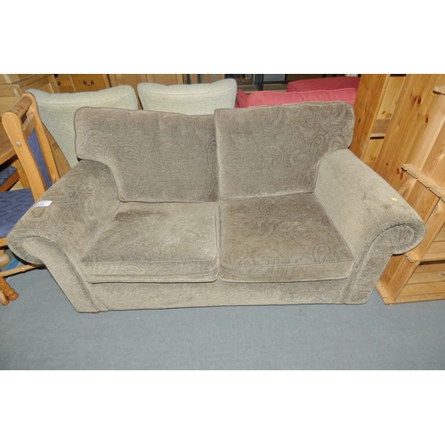 2179 - 1 x dark upholstered sofa approx 167cm wide