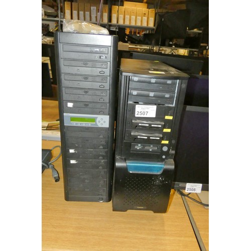 2507 - A 12 disk opticle disk duplicator by Star Digital and a server unit that will not power on by iPower... 