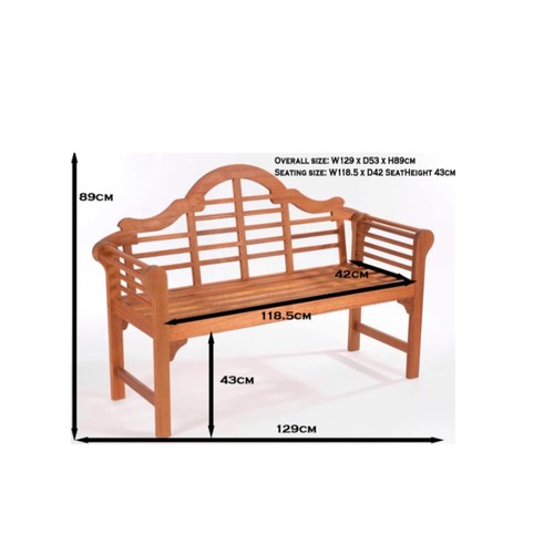 243 - 1 x Rosenfeld wooden bench RRP £162