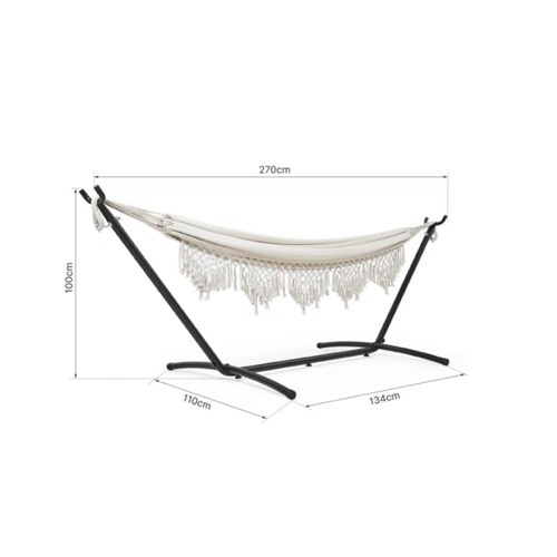 261 - 1 x Hruby double classic hammock with stand RRP £62