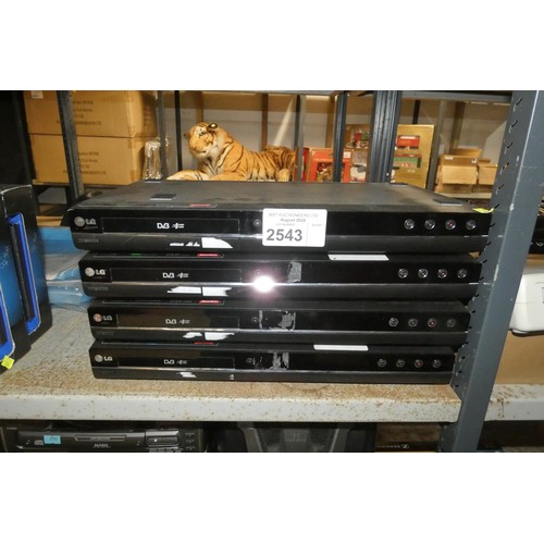 2543 - 4 x LG DVB DVD recorders, no remotes - trade