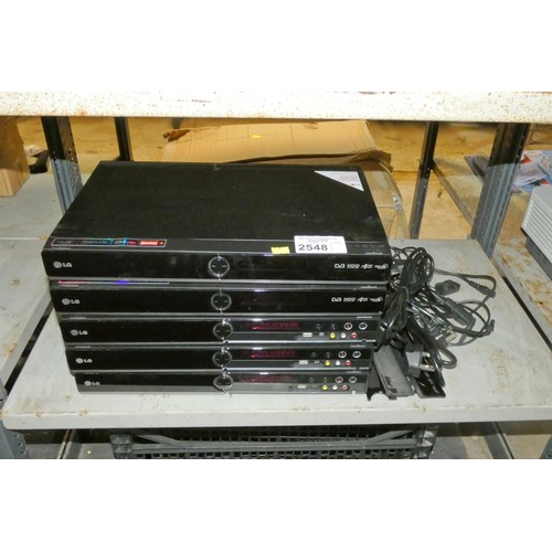 2548 - 5 x LG Freeview recorders with HDD's no remotes - trade