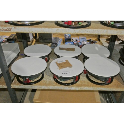 2564 - 6 x Ceiling mounted speakers by Ecler type IC6+