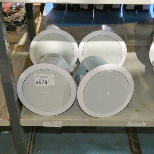 2579 - 4 x ceiling mounted speakers by Ecler type 24C - trade