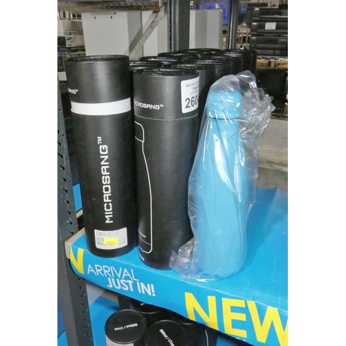 2604 - 12 x 500ml insulated metal drinking bottles by Microsang