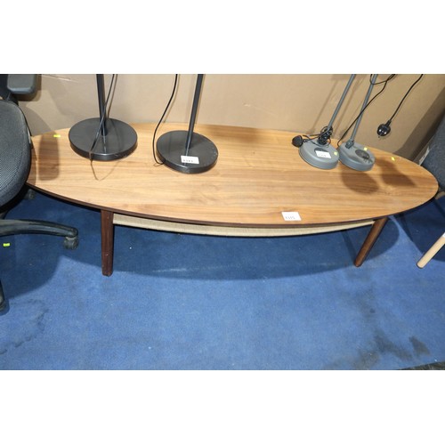 1315 - 1 x oval coffee table approx 180 x 59cm