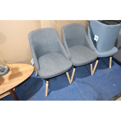 1316 - 2 x grey upholstered chairs