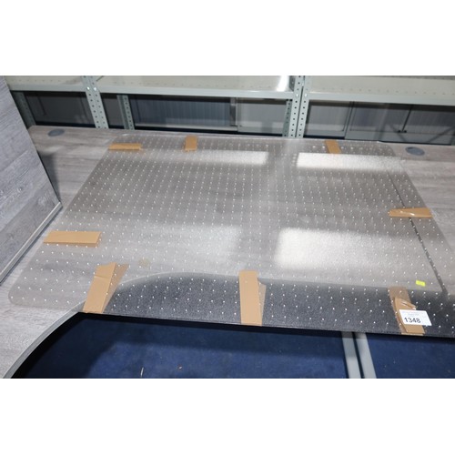 1348 - 2 x opaque plastic carpet protectors each approx 120 x 90cm