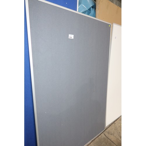 1298 - 1 x grey pin board approx 120 x 180cm