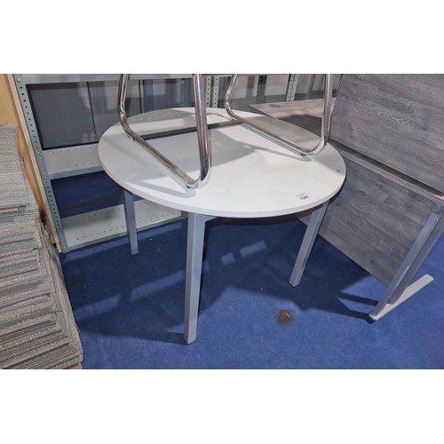 1345 - 1 x white round table diameter approx 100cm