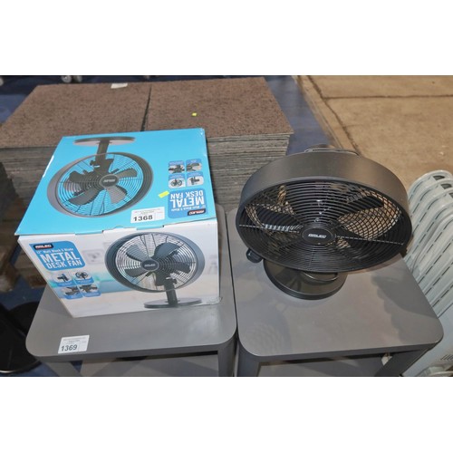 1368 - 2 x Arlec 12inch desk fans 240v (Trade)