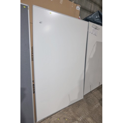 1297 - 1 x Nobo dry wipe board approx 120 x 180cm