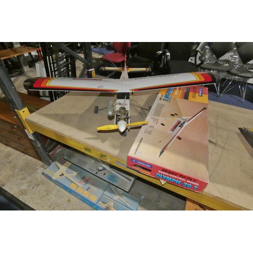 2672 - 1 x Thunder Tiger Olympic-20T radio controlled model aircraft, wing span approx 127cm / 50 inches, w... 