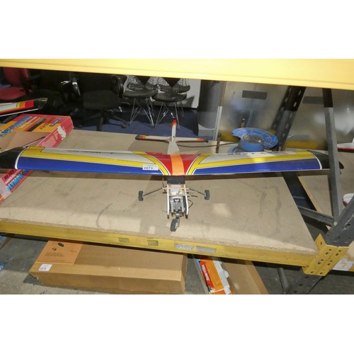 2673 - 1 x Thunder Tiger Sky Lark radio controlled model aircraft wing span approx 146cm / 57. 5 inches. Pl... 