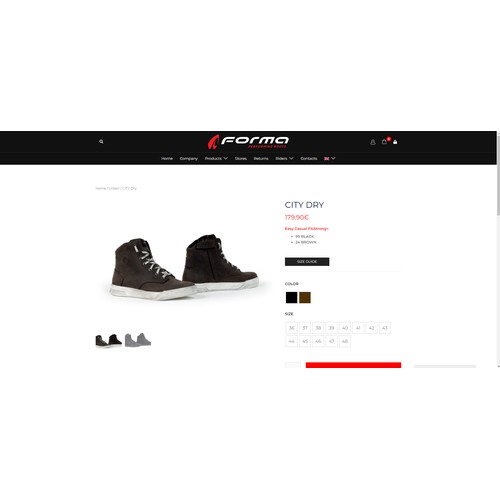 Chaussures Moto Forma City Dry - Mixte, étanches, Cuir Pleine Fleur, Membrane DRYTEX, Semelle Caoutchouc