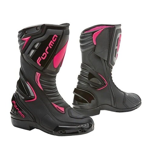 1031 - 3 x various pairs of Forma womens motorcycle boots comprising 1 x pair of Freccia Lady Black Fuchsia... 