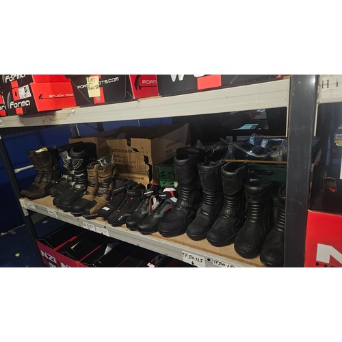 1032 - 9 x various pairs of Forma motorcycle boots. Not practical to list in detail so please view or see p... 