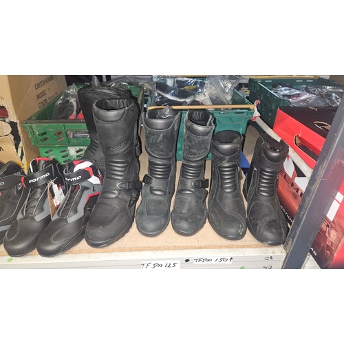 1032 - 9 x various pairs of Forma motorcycle boots. Not practical to list in detail so please view or see p... 