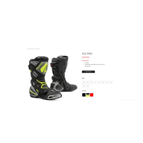 1013 - A pair of Forma Ice Pro Black / Grey / Yell Fluo motorcycle boots RRP £261 size EUR 42