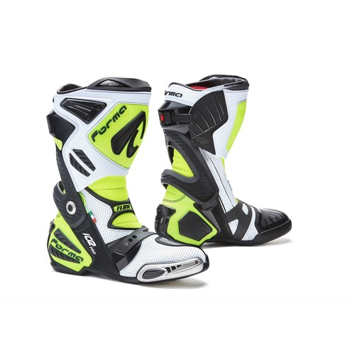 1015 - A pair of Forma Ice Pro Flow Black / Grey / Yell Fluo motorcycle boots RRP £261 size EUR 42 - Please... 