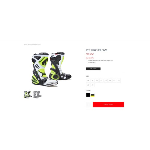 1015 - A pair of Forma Ice Pro Flow Black / Grey / Yell Fluo motorcycle boots RRP £261 size EUR 42 - Please... 