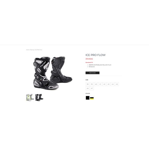 1016 - A pair of Forma Ice Pro Flow Black motorcycle boots RRP £261 size EUR 44