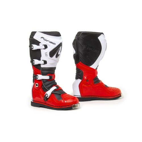 1021 - 2 x pairs of Forma motorcycle boots comprising 1 x pair of Terrain Evolution TX Red / White RRP £214... 