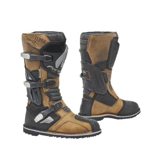 1018 - 2 x pairs of Forma Terra Evo motorcycle boots RRP £277 each both size EUR 42 - 1 x black and 1 x bro... 