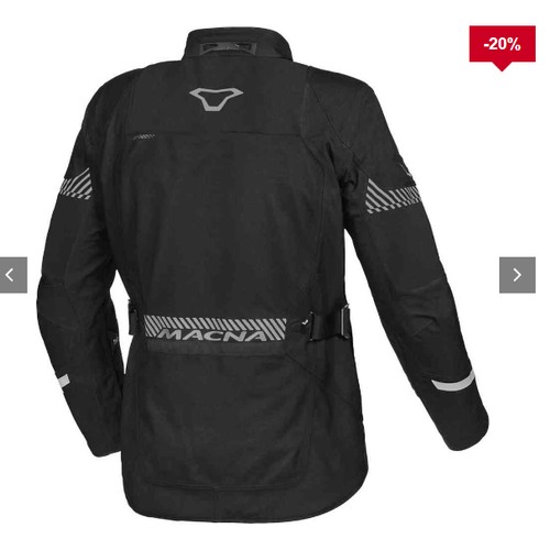 1467 - 1 x Macna Sonar motorcycle jacket size L UK 42 RRP £194 - black / black