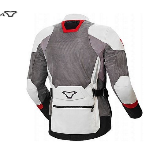 1492 - 1 x Macna Aerocon motorcycle jacket size L UK 42 RRP £175 - night eye light grey / red