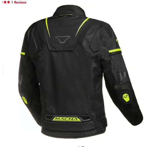 1495 - 1 x Macna Adept motorcycle jacket size L UK 42 RRP £125 - black / grey / fluo