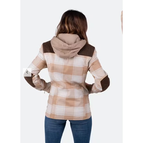 1511 - 1 x Macna Inland womens motorhoodie size L UK 12 RRP £170 - light coloured check pattern